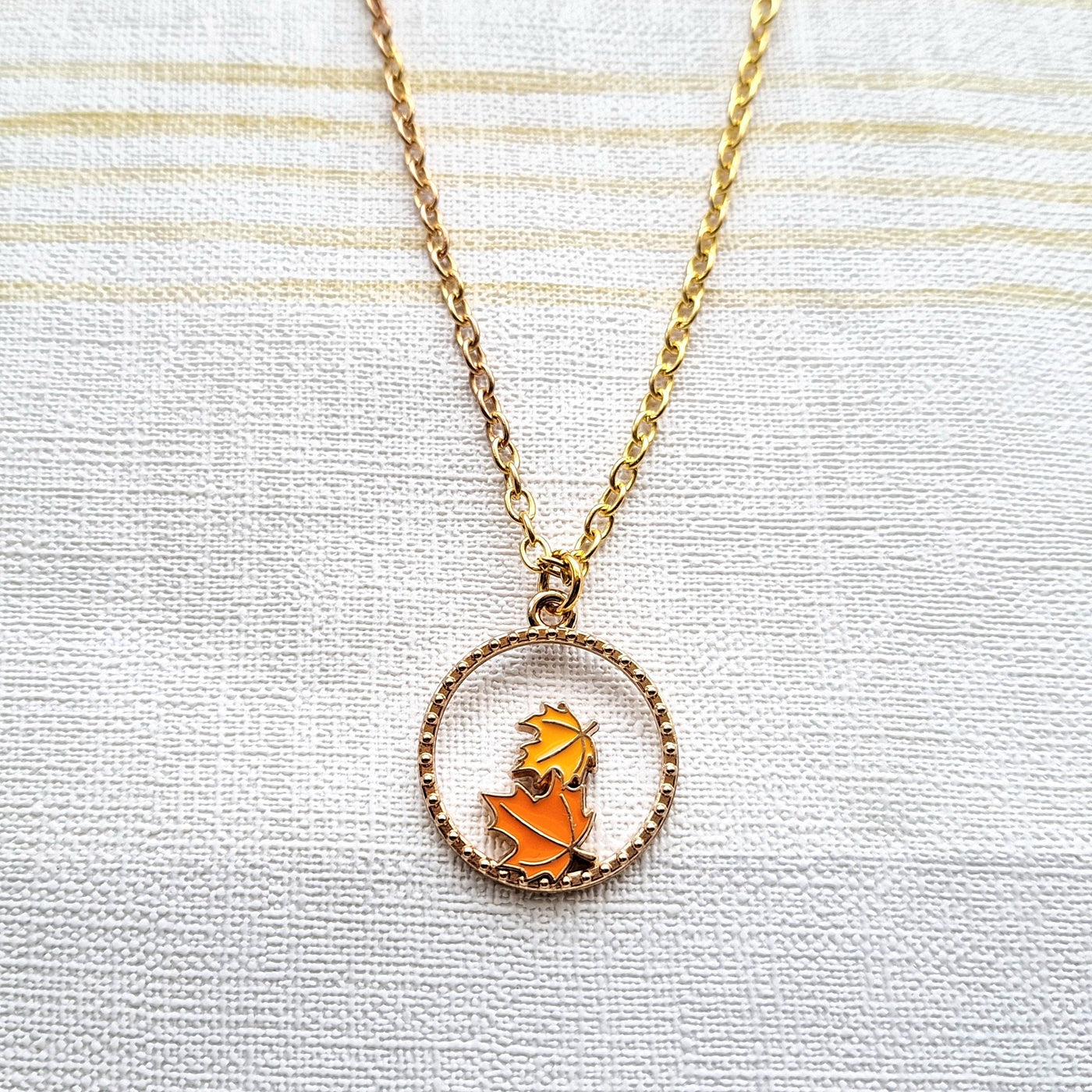 Leaf Necklace Autumn Jewellery