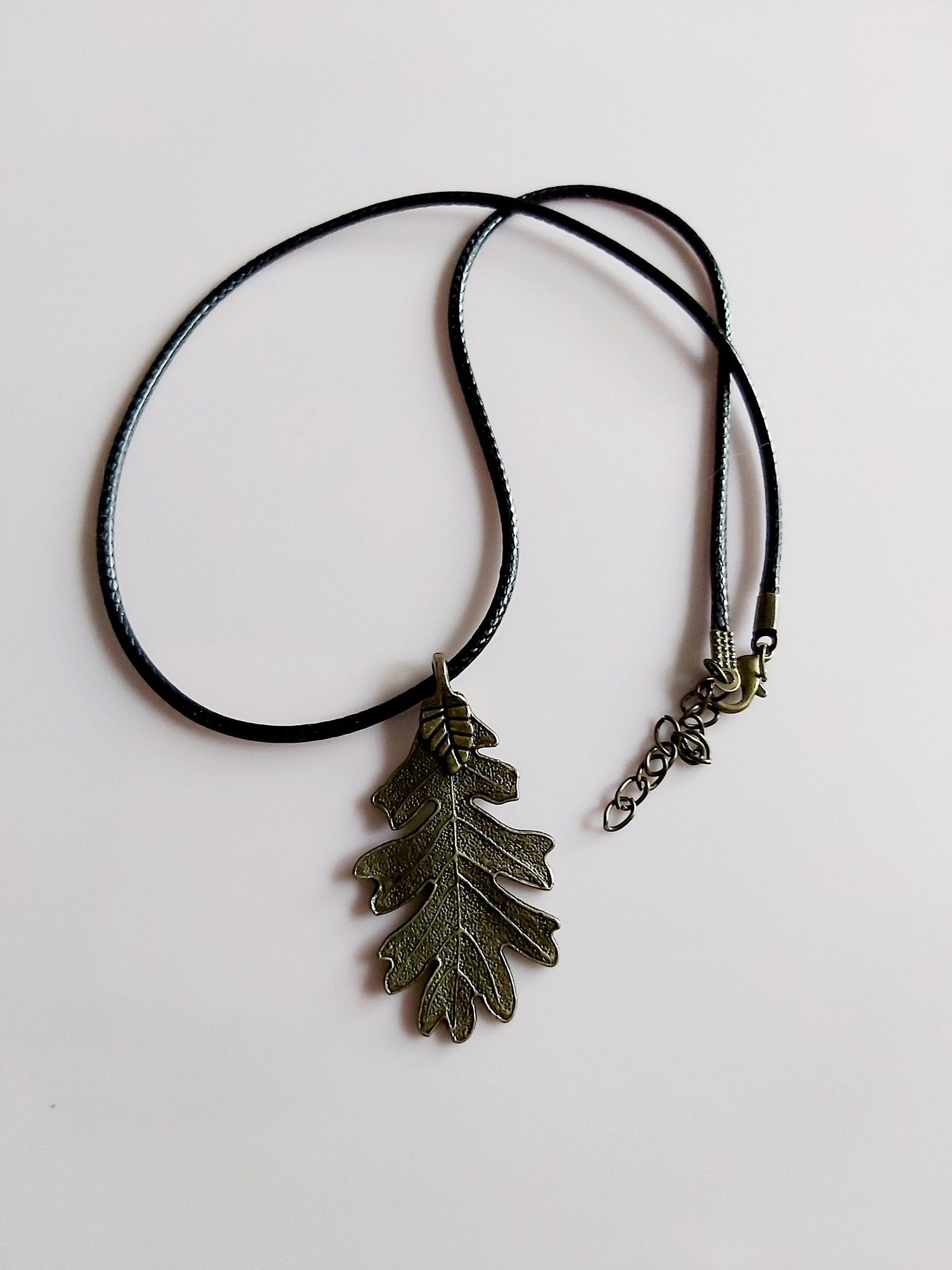 Bronze Oak Leaf Pendant Necklace