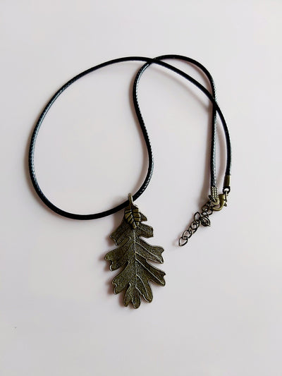 Bronze Oak Leaf Pendant Necklace