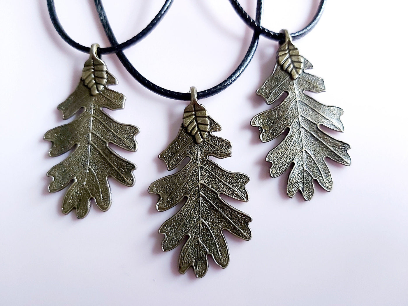 Bronze Oak Leaf Pendant Necklace