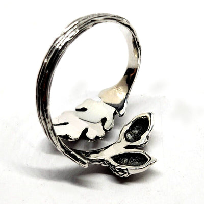 Oak Leaf Acorn Adjustable Sterling Silver Ring