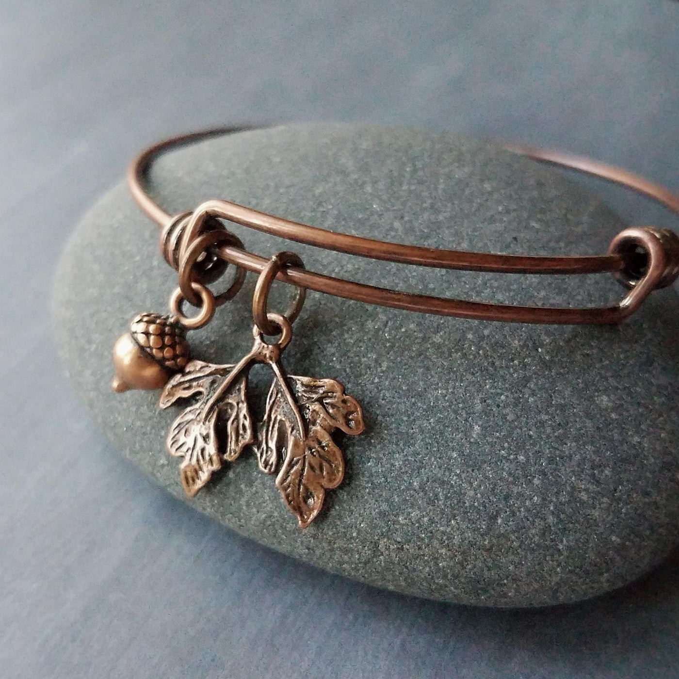 Oak Leaf Acorn Copper Bracelet