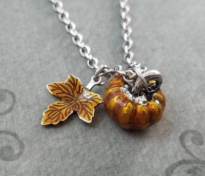 Pumpkin Necklace Orange Pumpkin Necklace