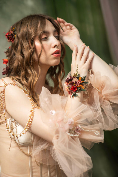 Autumn Flower Bracelet Wedding Jewellery