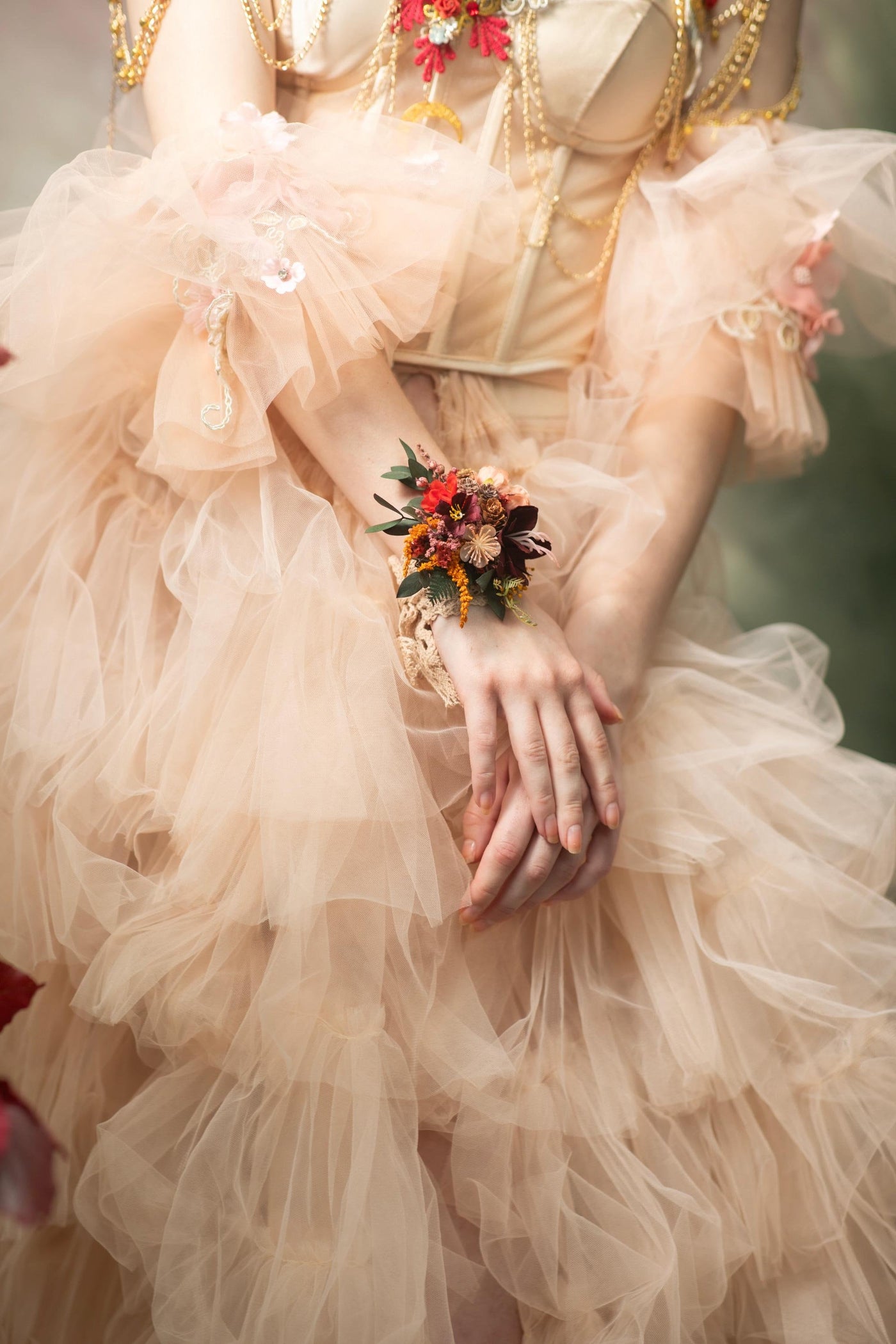 Autumn Flower Bracelet Wedding Jewellery