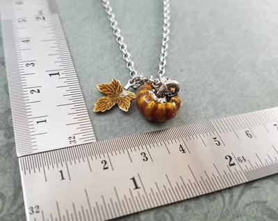 Pumpkin Necklace Orange Pumpkin Necklace