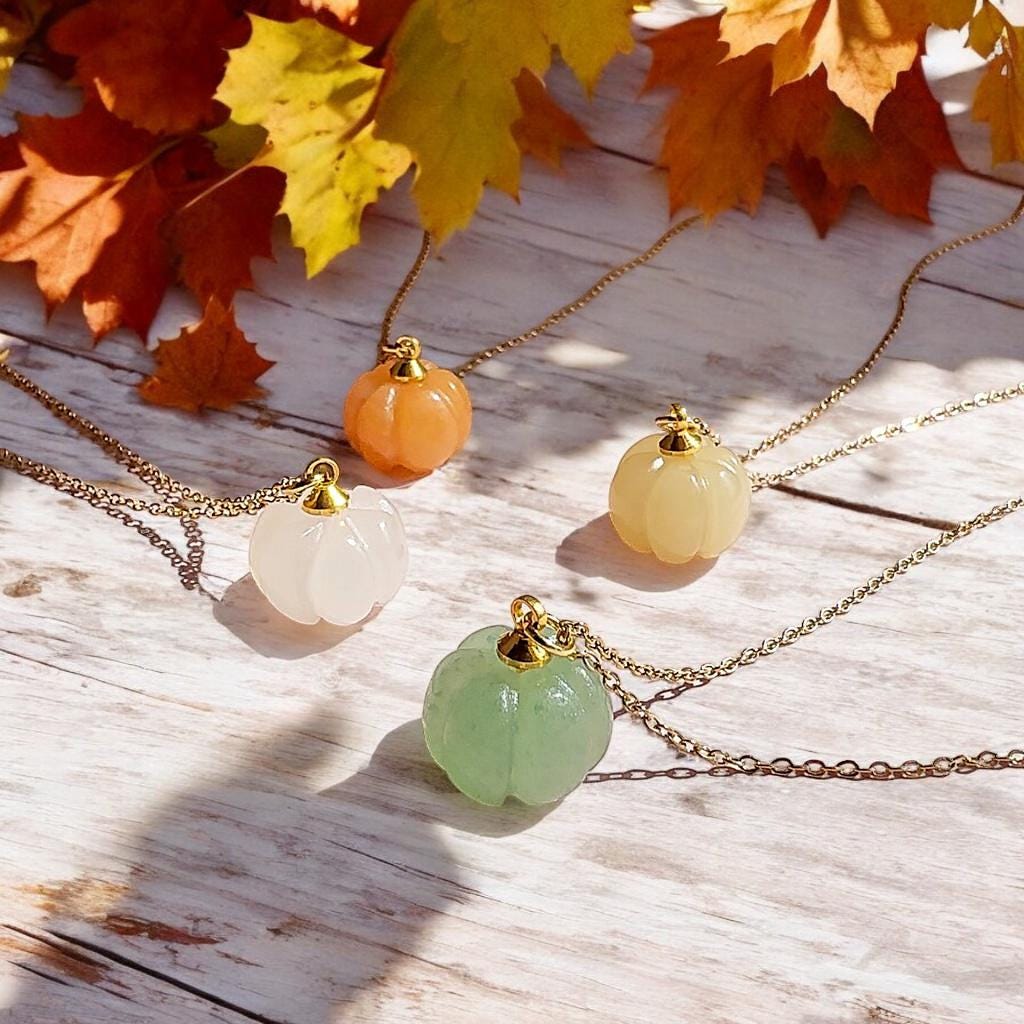 Gemstone Pumpkin Necklace