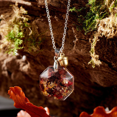 Autumn Leaves Sterling Silver Necklace