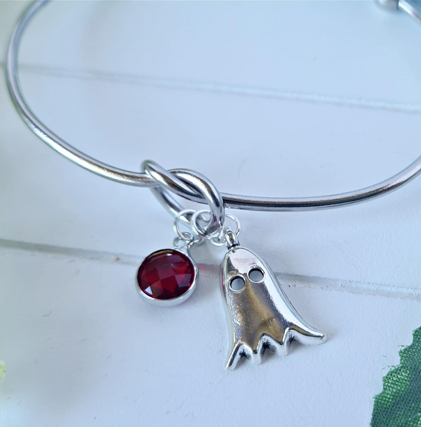 Ghost Charm Bangle Bracelet