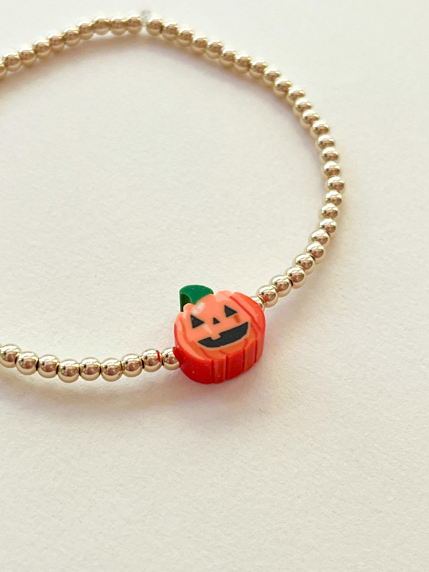 Dainty Halloween Pumpkin Bracelet