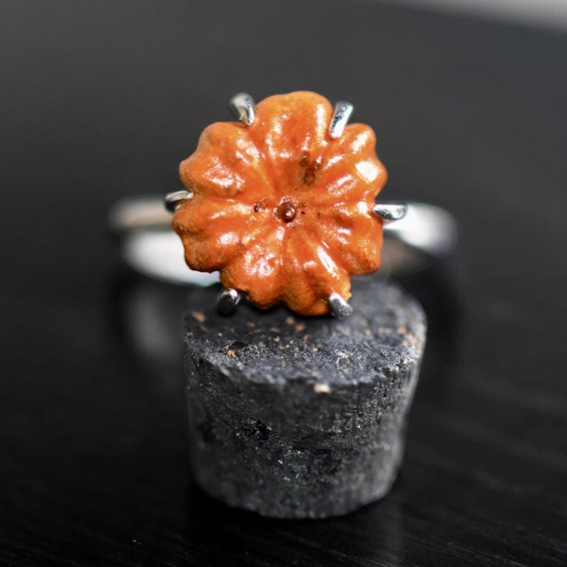 Miniature Pumpkin Silver Ring: Autumn Jewellery