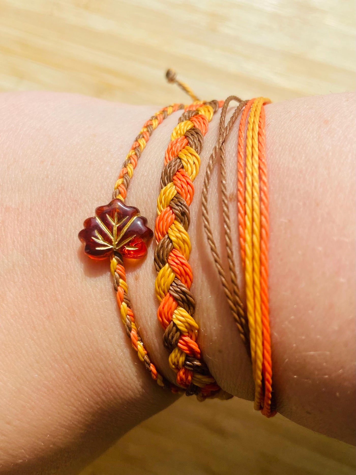Handmade Autumn Bracelet Set of 3