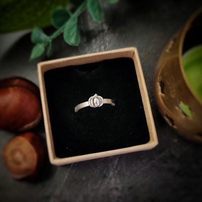 Pumpkin Silver Ring