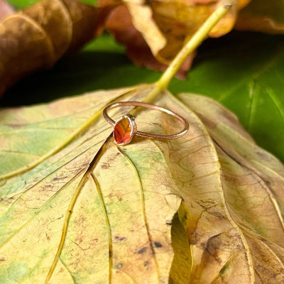 Dainty Autumn Leaf Ring