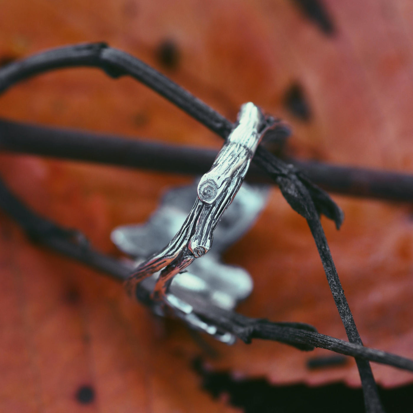 Maple Oak Leaf Sterling Silver Ring