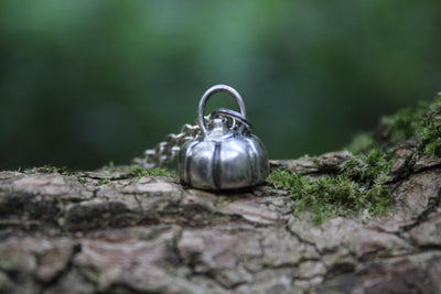 Sterling Silver Pumpkin Necklace
