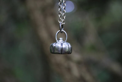 Sterling Silver Pumpkin Necklace