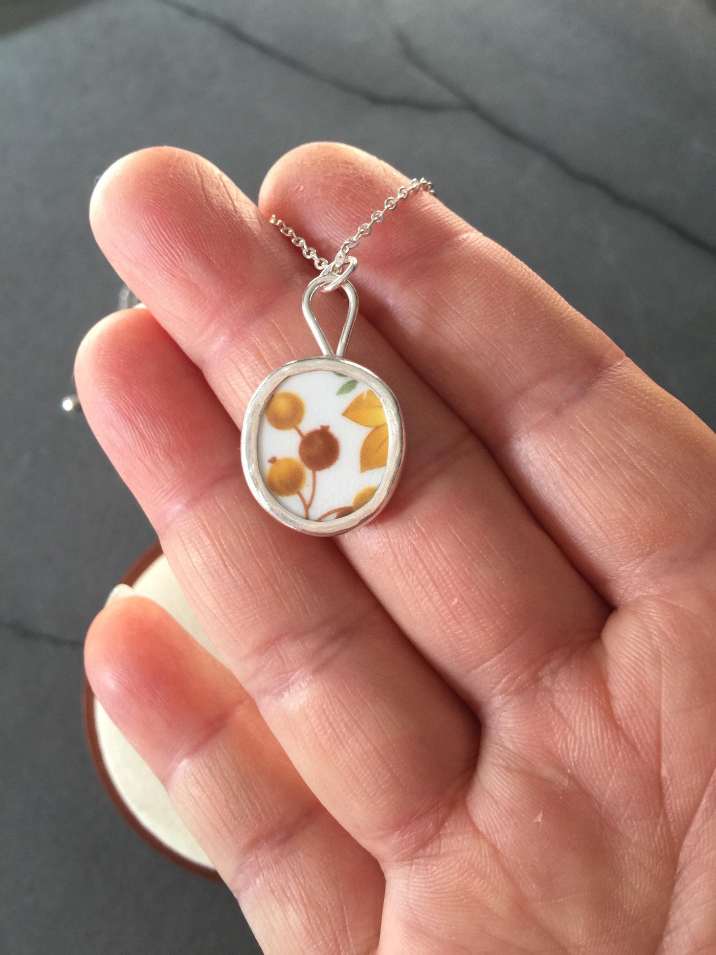 Handmade Sterling Silver Autumn Necklace