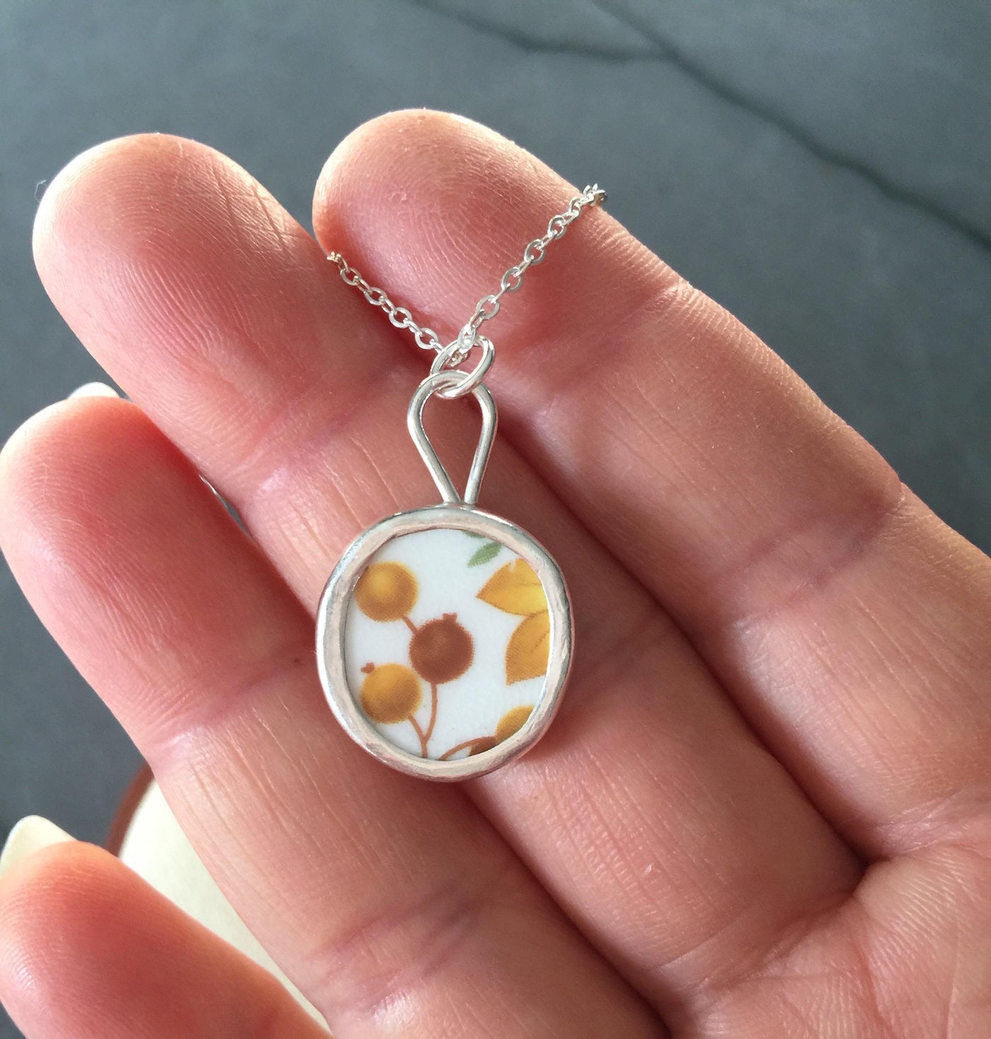 Handmade Sterling Silver Autumn Necklace