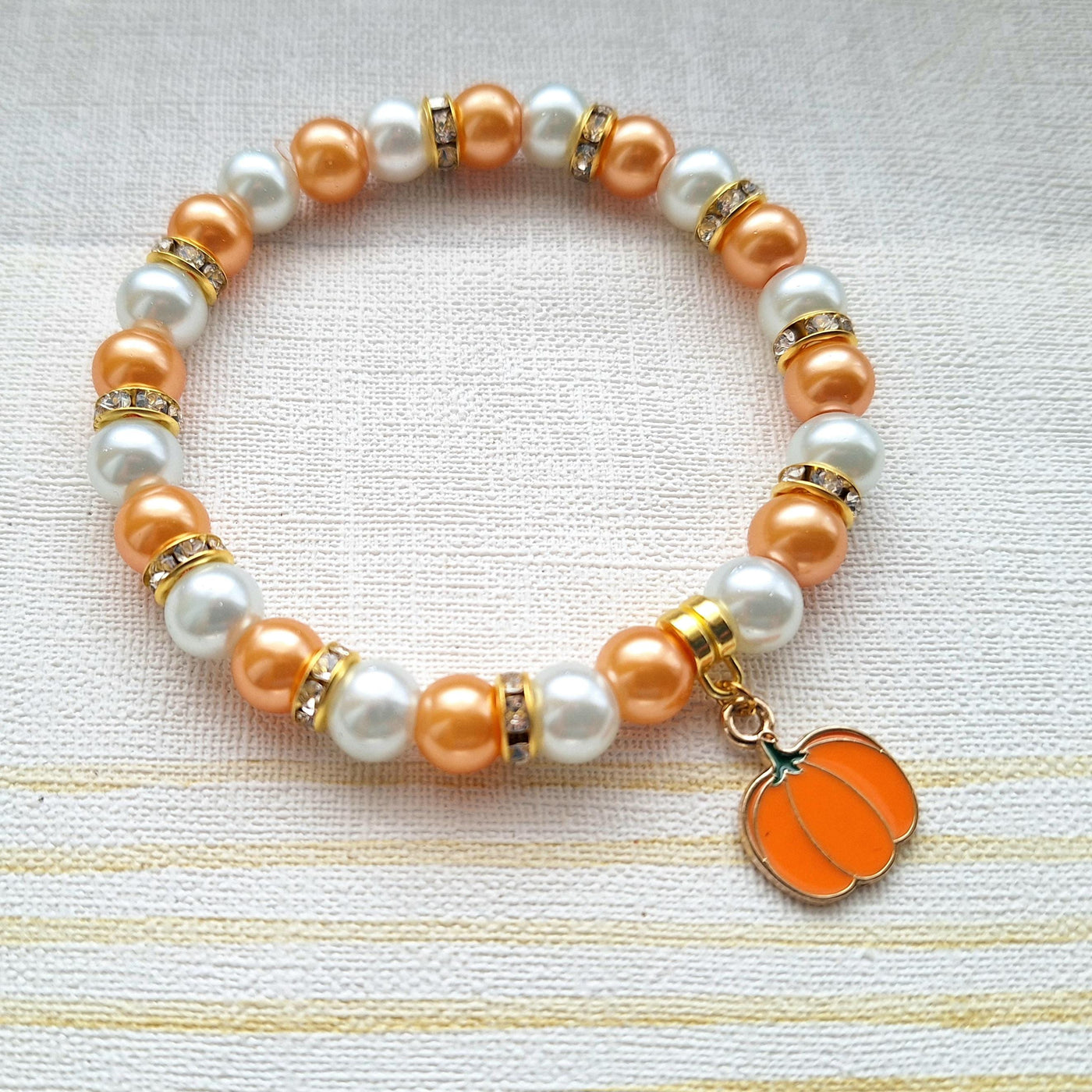 Pumpkin Bracelet Autumn Fall Jewelry