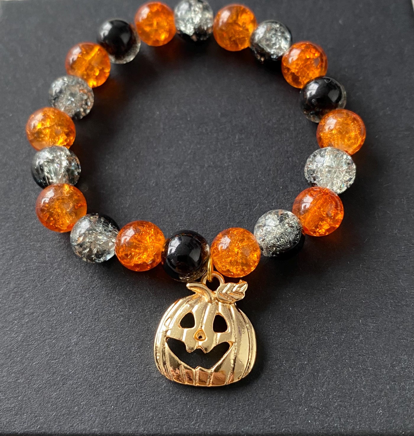 Gold Pumpkin Charm Bracelet