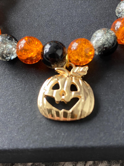 Gold Pumpkin Charm Bracelet