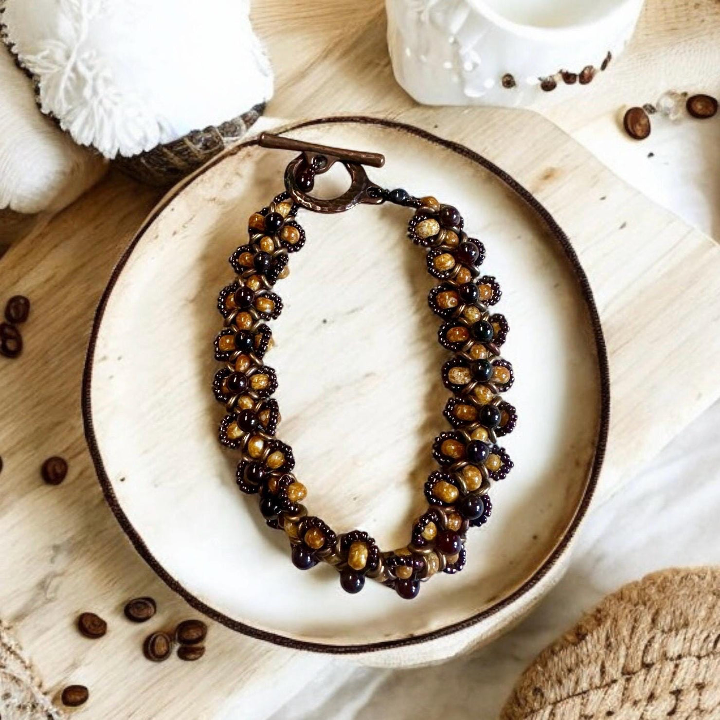 Metallic Beaded Bracelet