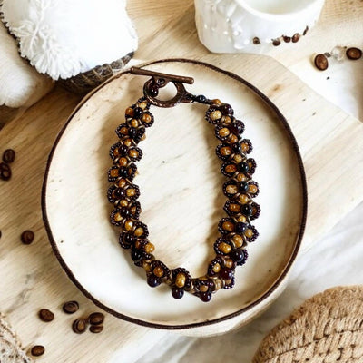 Metallic Beaded Bracelet