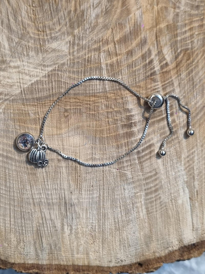 Sparkly Pumpkin Leaf Bracelet