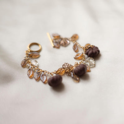 Stainless Steel Pumpkin Leaf Bracelet