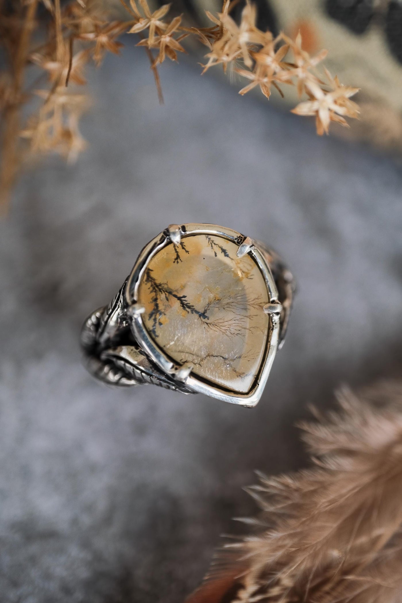 Sonora Dendritic Agate Silver Ring