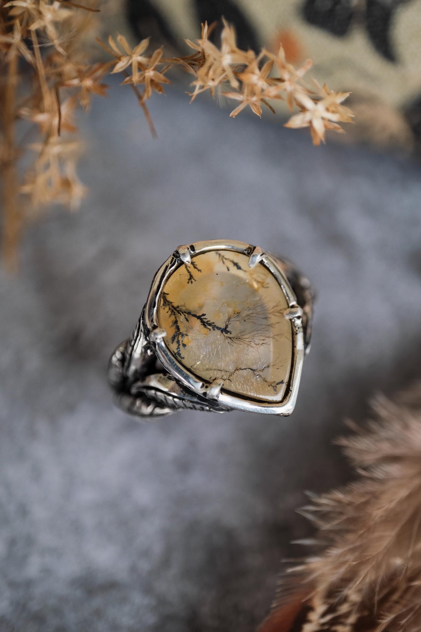 Sonora Dendritic Agate Silver Ring