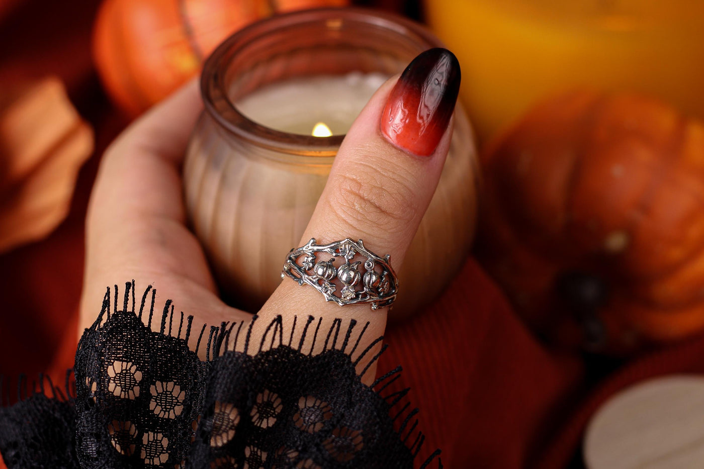 Silver Pumpkin Ring