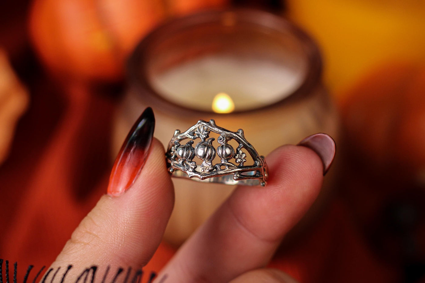 Silver Pumpkin Ring