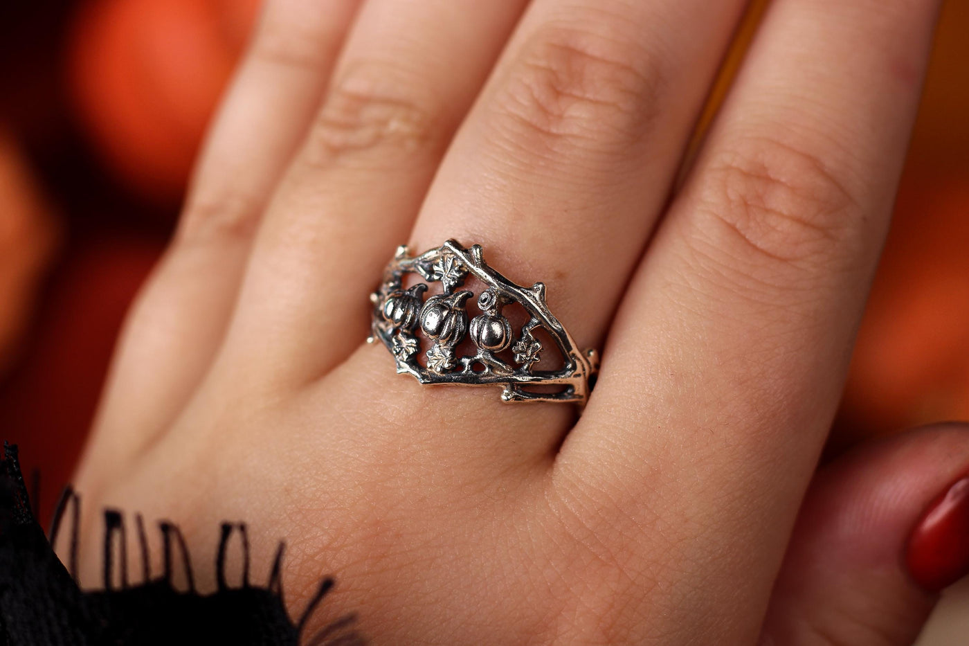 Silver Pumpkin Ring