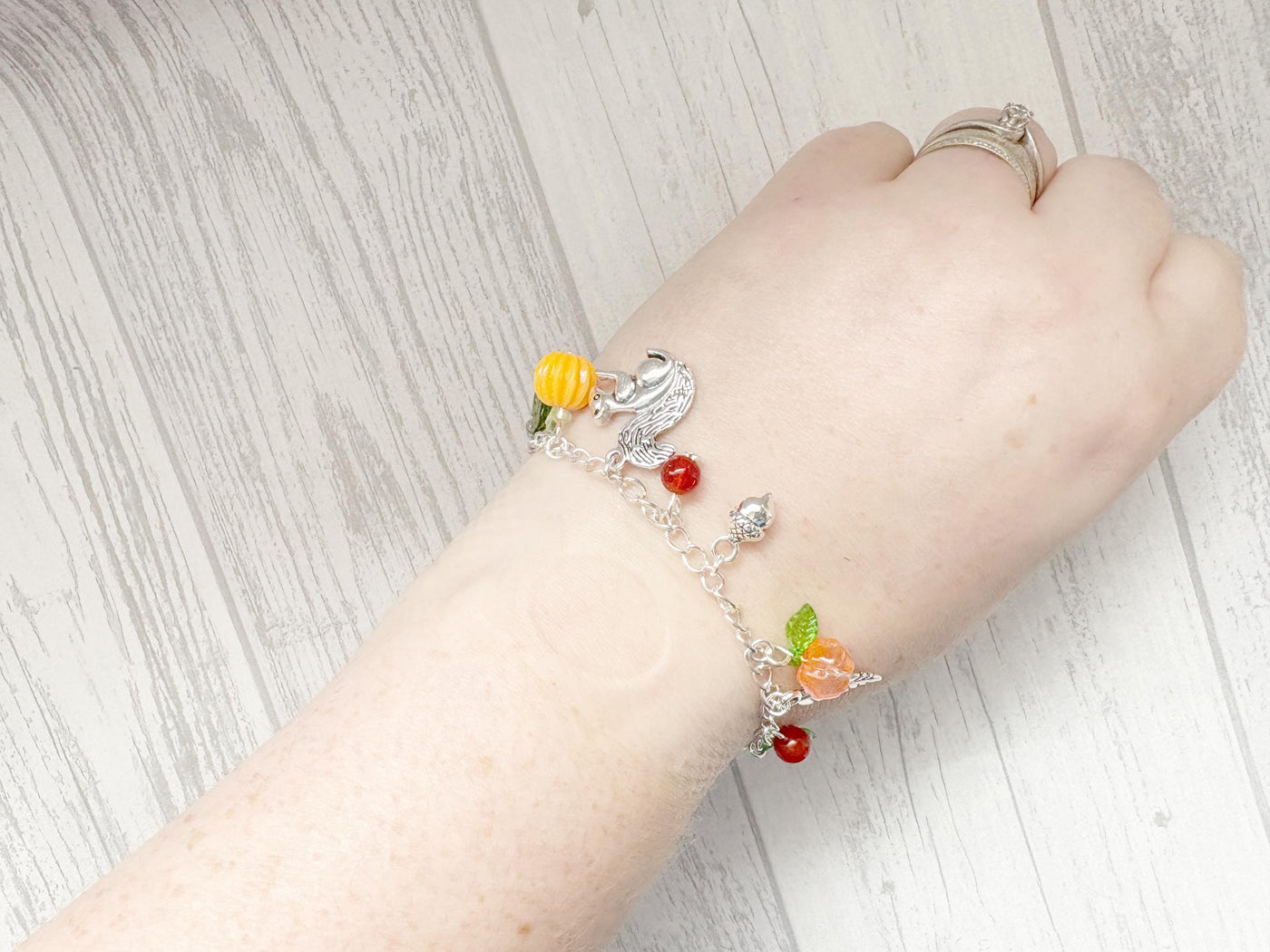 Carnelian Crystal Charm Bracelet