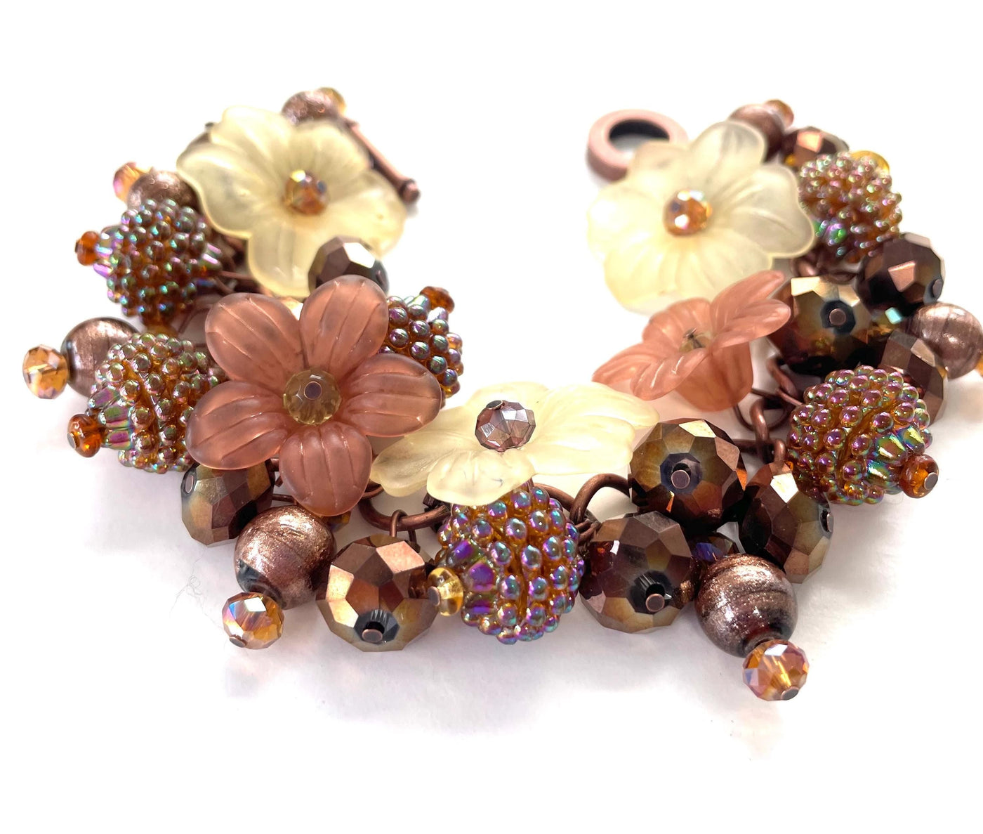 Autumn Acrylic Flower Charm Bracelet