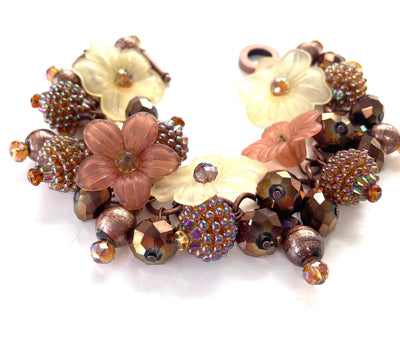 Autumn Acrylic Flower Charm Bracelet
