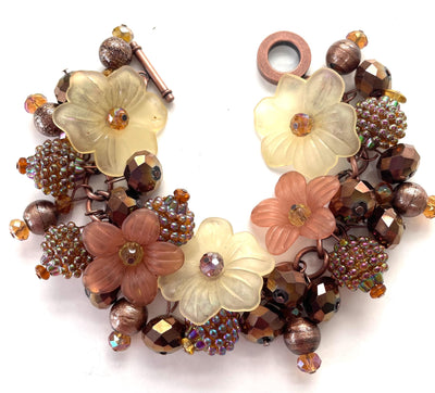 Autumn Acrylic Flower Charm Bracelet