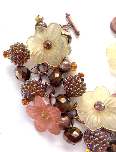 Autumn Acrylic Flower Charm Bracelet