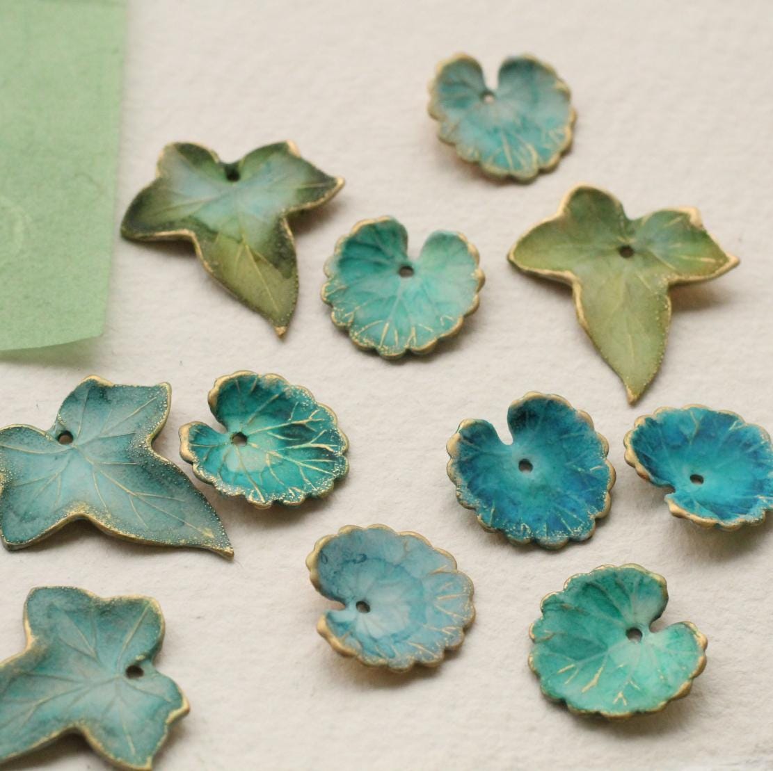 Hand Enamelled Ivy Leaf Necklace