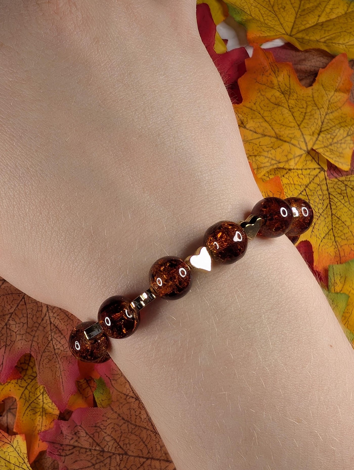 Stretchy Beaded Heart Bracelet