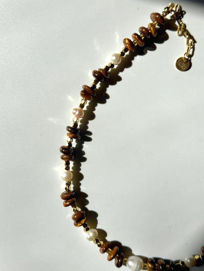 Tiger's Eye Natural Stone Necklace