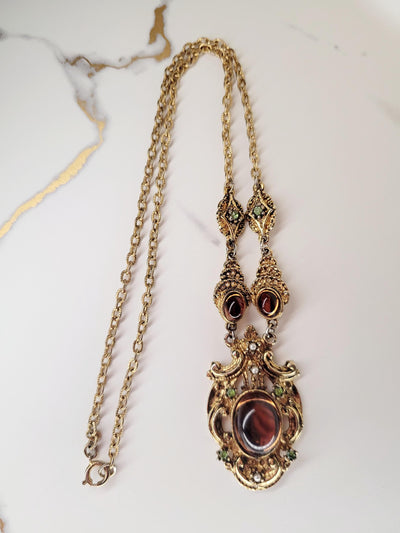 Ornate Gold Statement Necklace