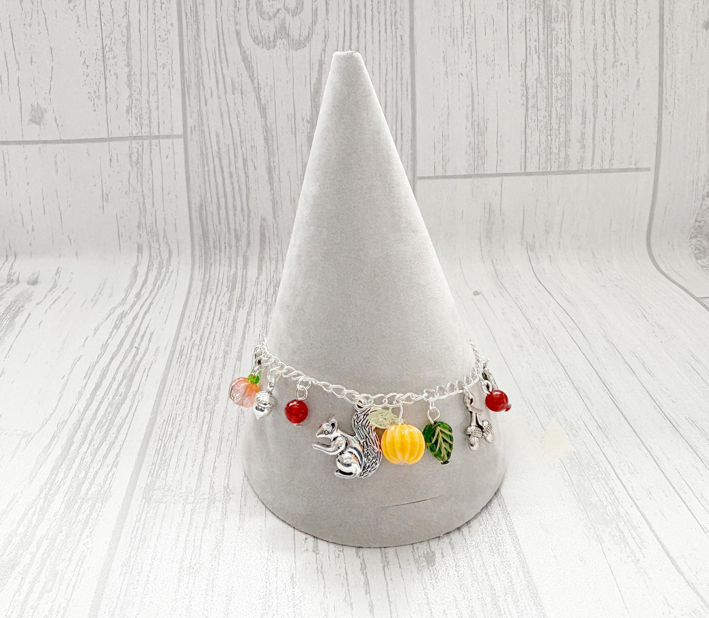 Carnelian Crystal Charm Bracelet