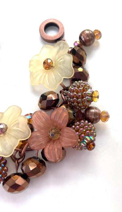 Autumn Acrylic Flower Charm Bracelet