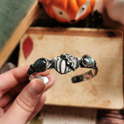 Labradorite Pumpkin Charm Bracelet