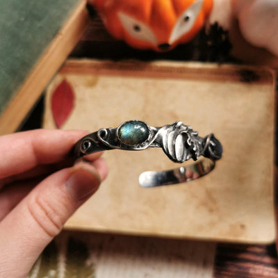 Labradorite Pumpkin Charm Bracelet