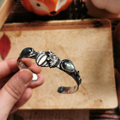 Labradorite Pumpkin Charm Bracelet