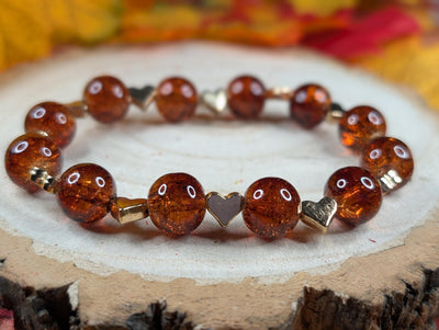 Stretchy Beaded Heart Bracelet